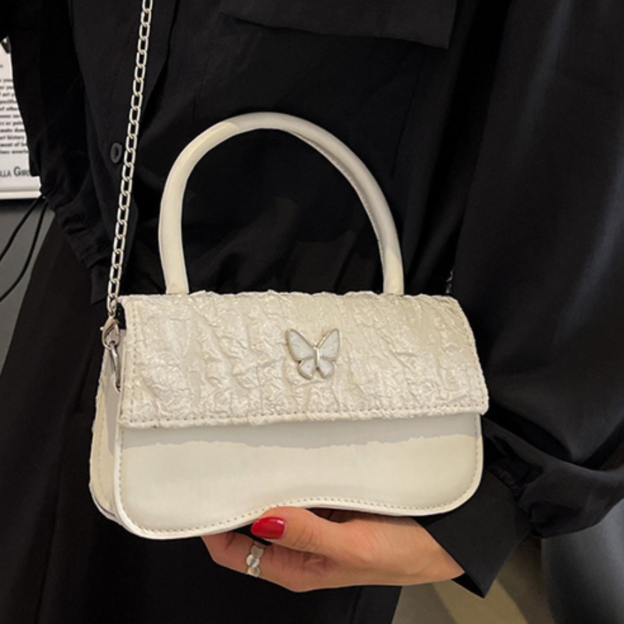 

LW Chain Strap Crossbody Bag, Off white