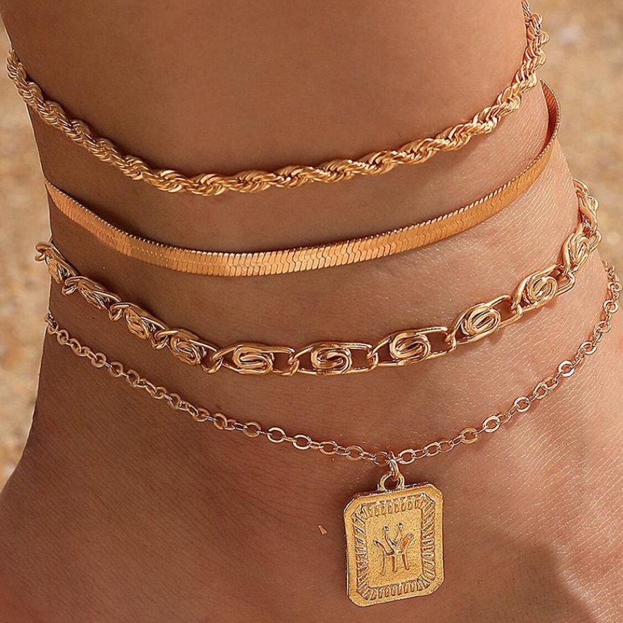 

LW Snakeskin Chain Multilayer Body Jewelry, Gold