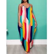 LW Plus Size Color-lump Loose Cami Dress