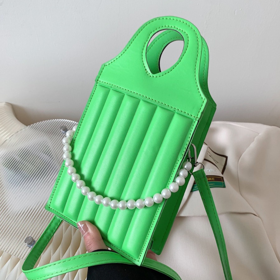 

LW Pearl Decor Crossbody Bag, Green