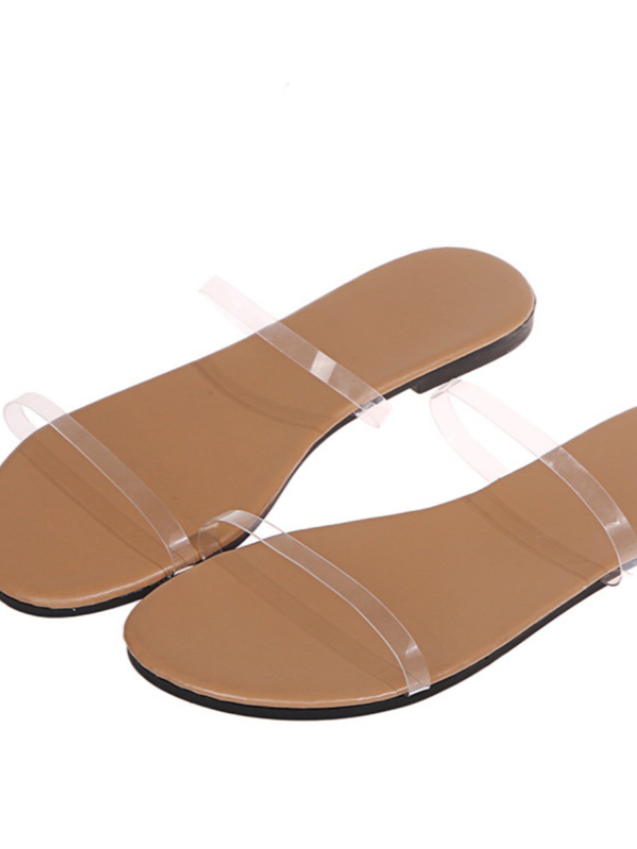 LW Clear Double Strap Slides