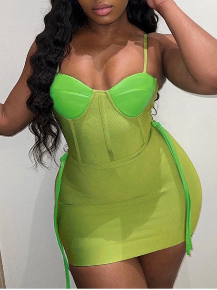 

LW SXY Cami Bodycon Skirt Dress, Green