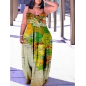LW SXY Plus Size Africa Map Letter Print A Line Dr