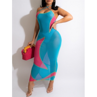 

LW See-through Bodycon Cami Dress, Blue
