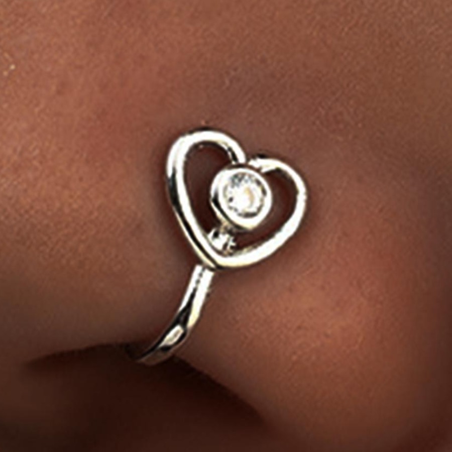 LW Heart Nose Ring Body Jewelry