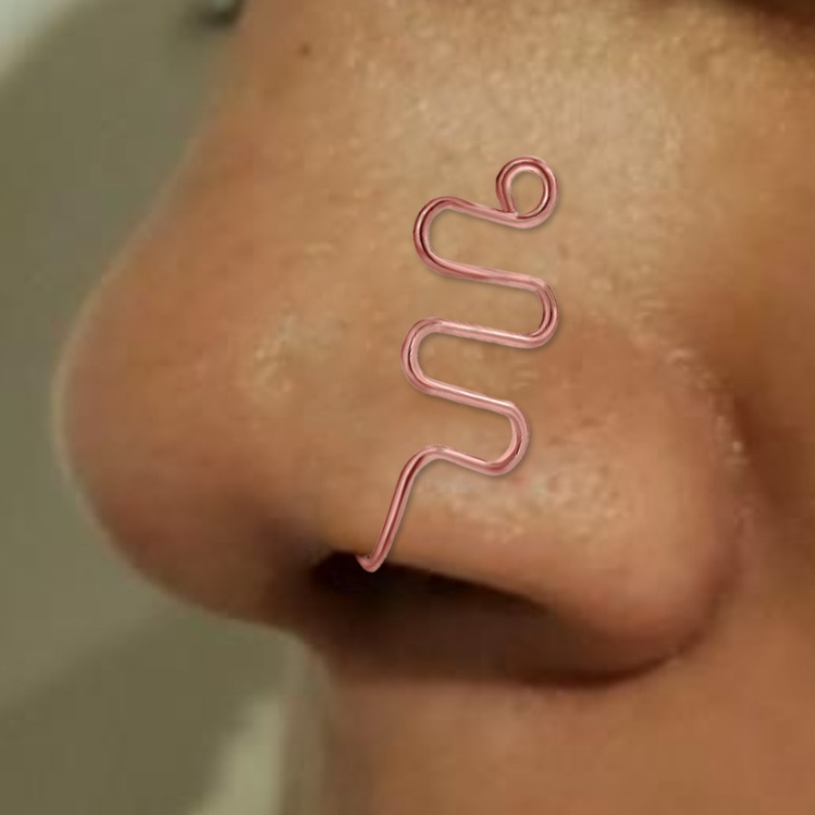 

LW Fold Design Nose Ring Body Jewelry, Rose gold