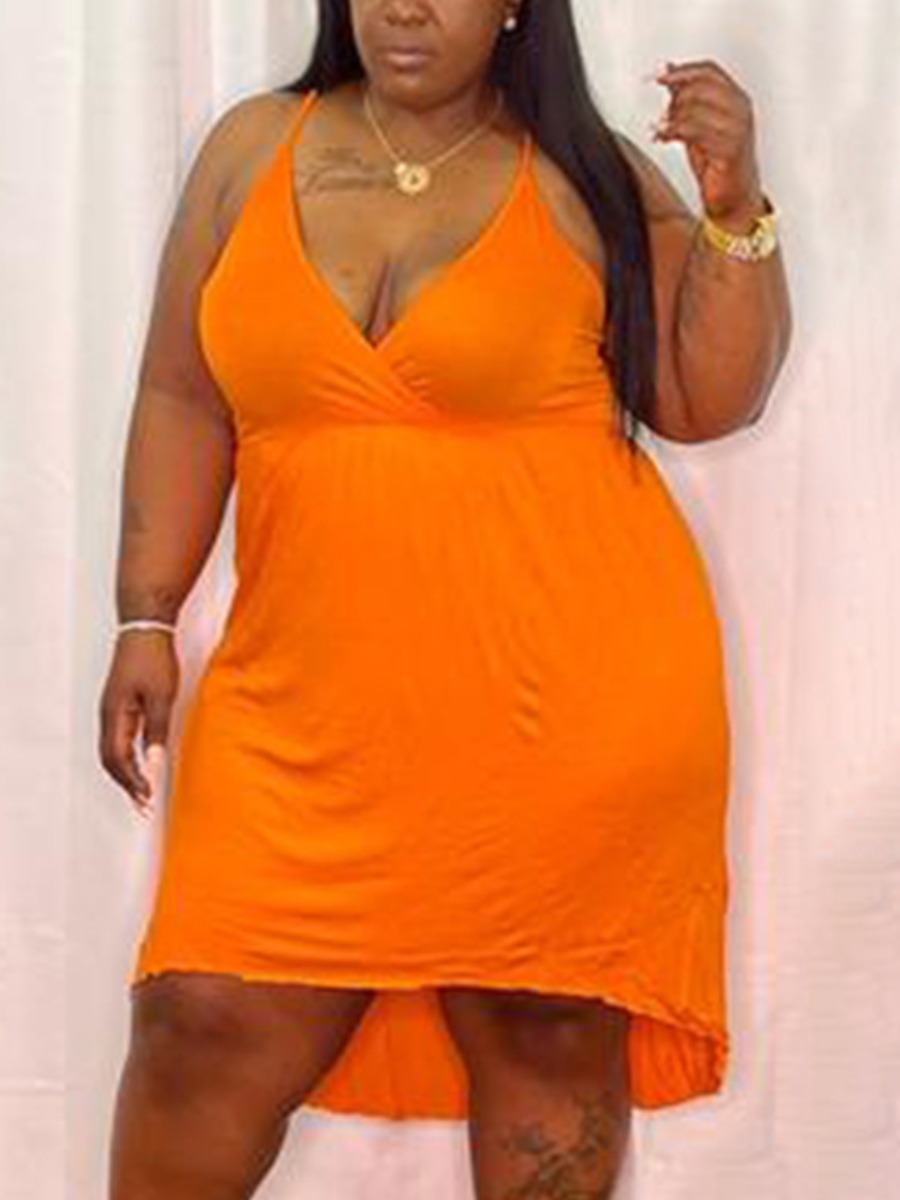 

LW Plus Size Cami Stretchy Dress, Orange