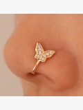 LW Butterfly Decor Nose Ring Jewelry