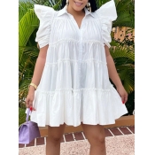 LW COTTON Fold Design A Line Dress