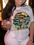 LW Queen Crown Letter Print T-shirt