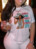 LW Figure Letter Print T-shirt