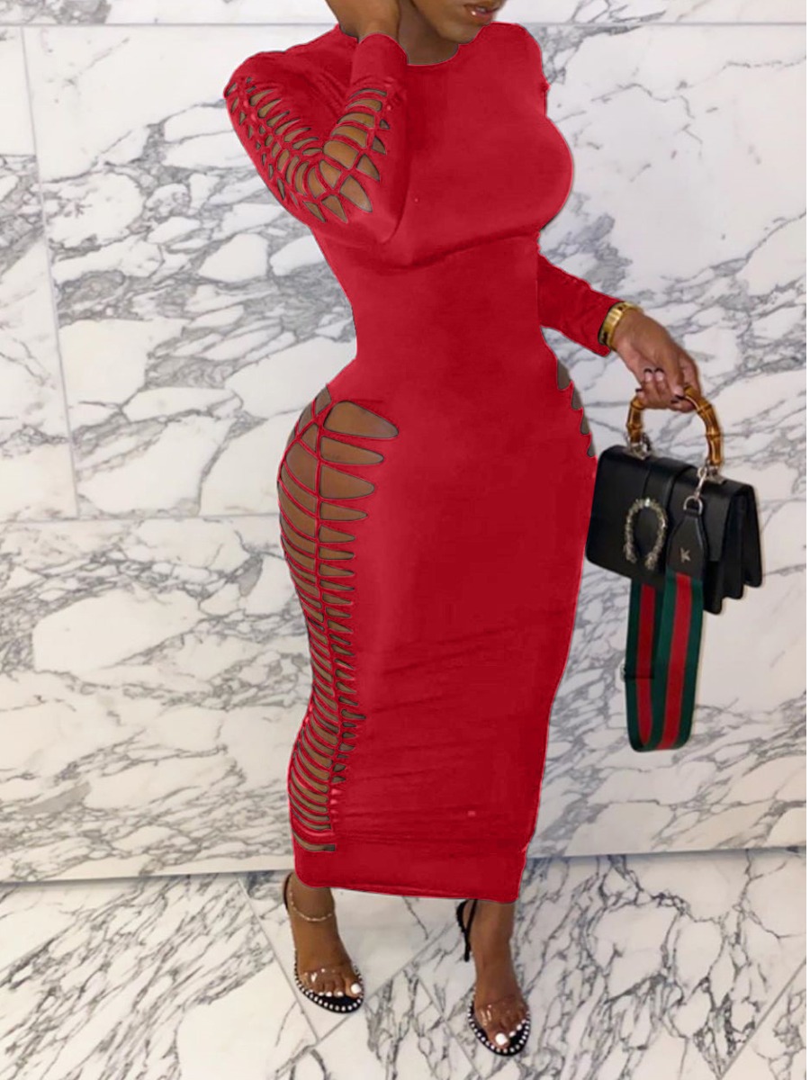 LW Bandage Cut Out Design Bodycon Dress Sale LovelyWholesale