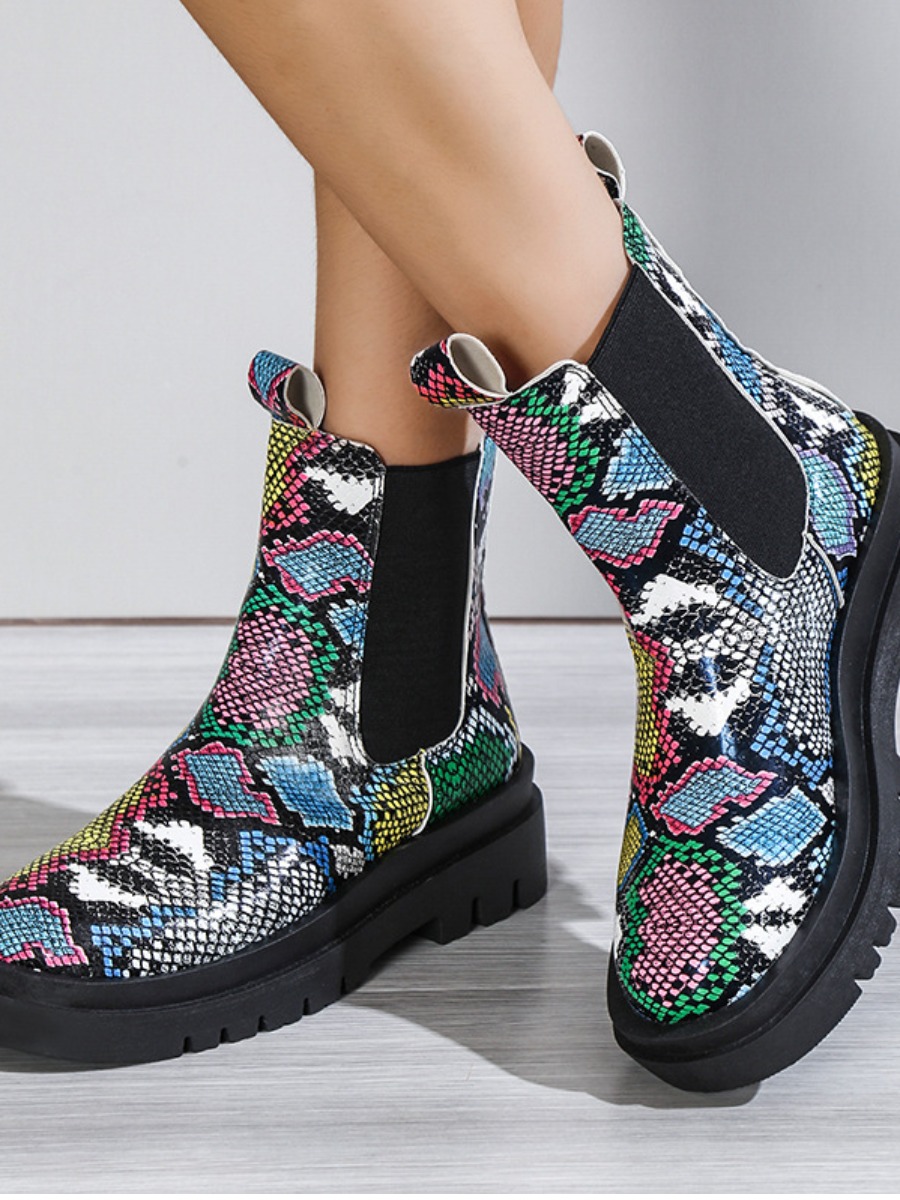 LW Cobra Print Booties