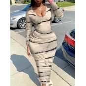 LW Plus Size Striped Bodycon Dress