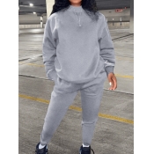 LW BASICS Round Neck Drawstring Oversized Pants Se