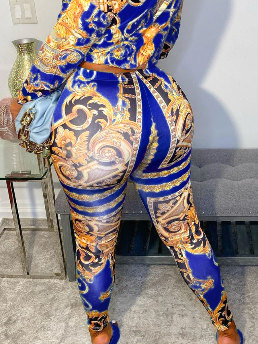 LW Plus Size Tribal Print High Stretchy Leggings