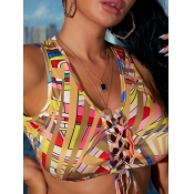 LW Street Geometric Print Bandage Design Multicolo