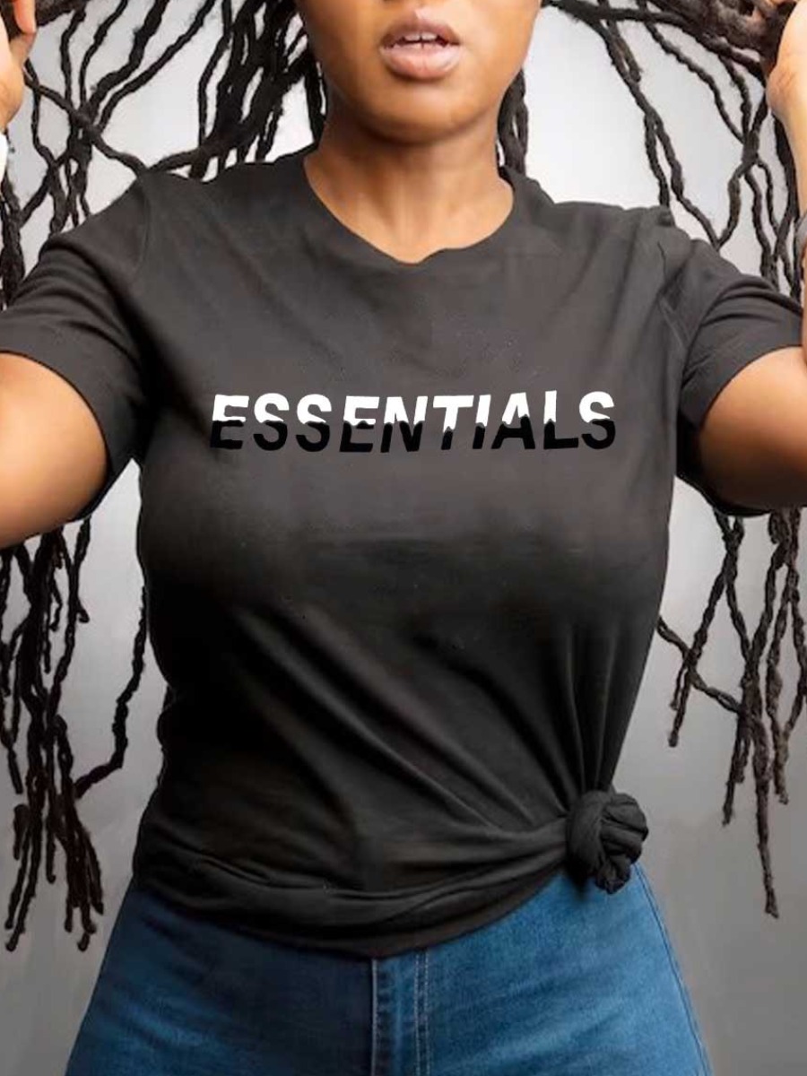 LW Essentials Letter Print T-shirt