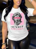 LW Figure Intense Feelings Letter Print T-shirt