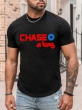 LW Men Chase A Bag Letter Print T-shirt
