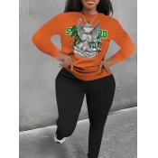 LW Plus Size Figure Letter Print Pants Set