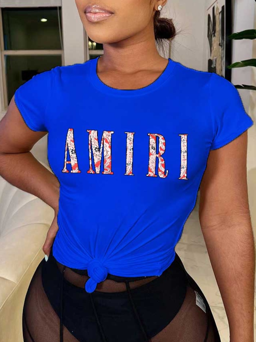 LW Letter Print Regular Fit T-shirt