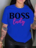 LW Plus Size Boss Lady Letter Print T-shirt