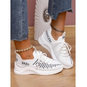LW Letter Print Breathable Sneakers