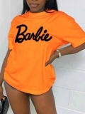 LW Barbie Letter Print Regular Fit T-shirt