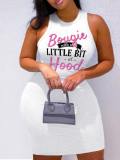 LW Plus Size Letter Print Bodycon Cami Dress