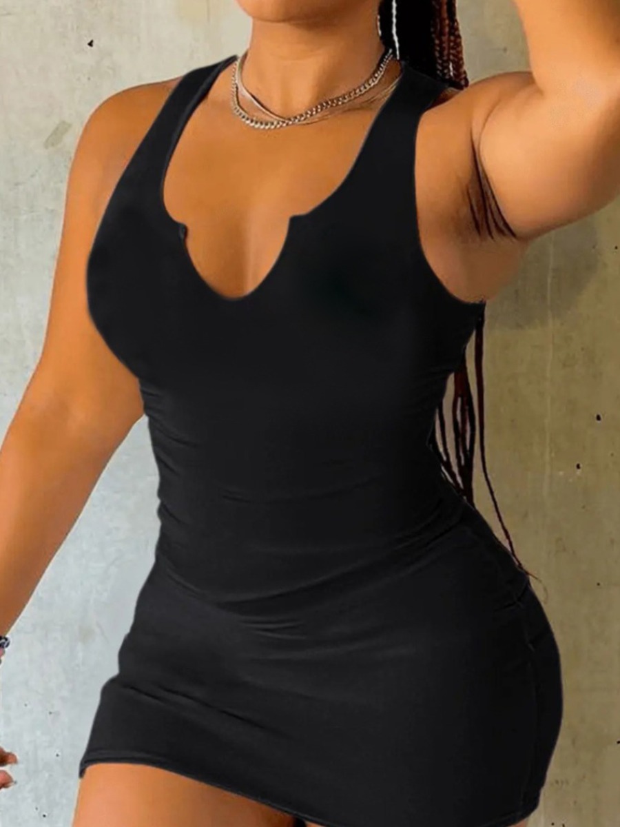 LW BASICS Plus Size Bodycon Cami Dress