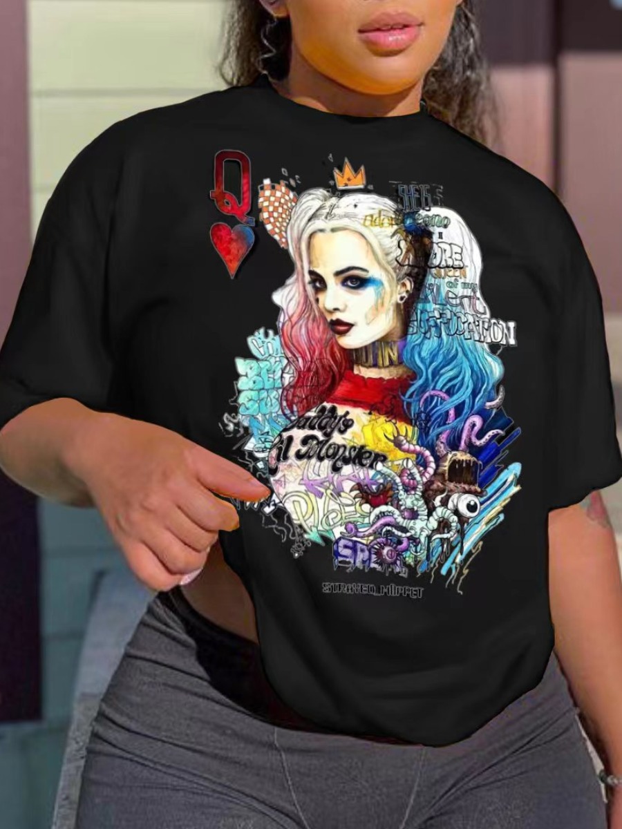 LW Plus Size Figure Letter Print T-shirt