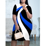 LW Plus Size Geometric Print Bodycon Dress