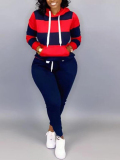 LW Plus Size Striped Drawstring Tracksuit Set