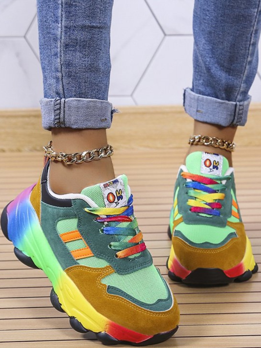 LW Gradient Patchwork Sneakers