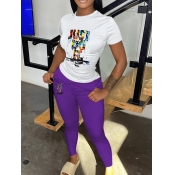 LW Splash Ink Just Do It Letter Print Pants Set