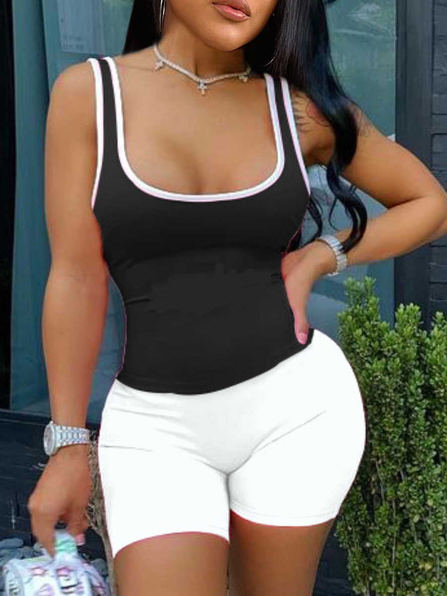 LW BASICS Cami Plain Regular Fit Shorts Set