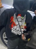 LW Figure Print Kangaroo Pocket Hoodie
