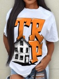 LW COTTON Graffiti Letter Print T-shirt