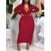 LW SXY Plus Size Tassel Design Bodycon Dress