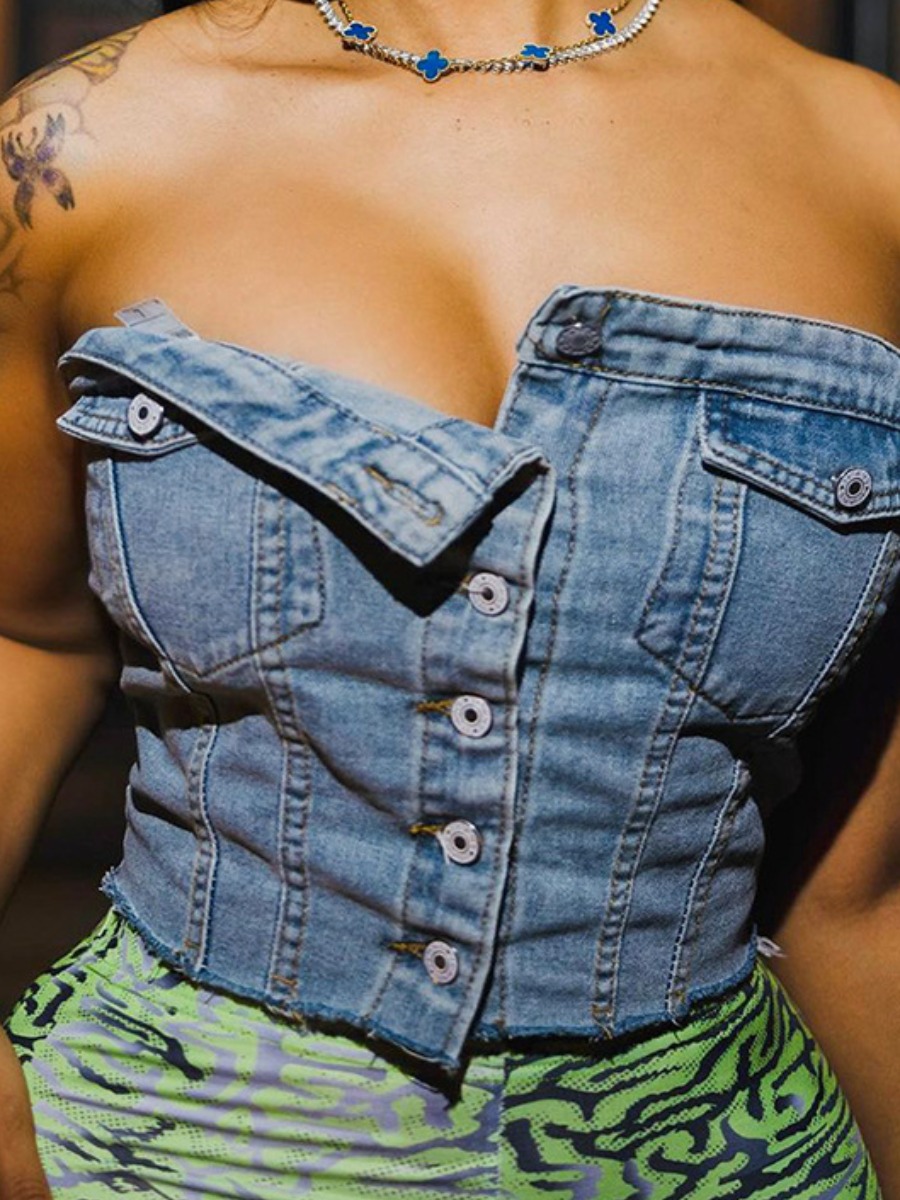 LW SXY Off The Shoulder Pocket Design Camisole