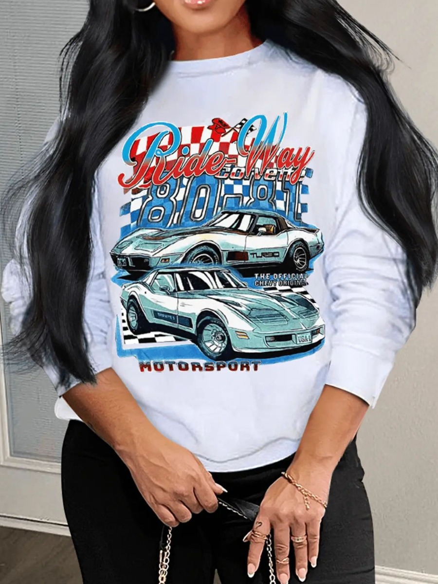 LW Graffiti Letter Print Sweatshirt