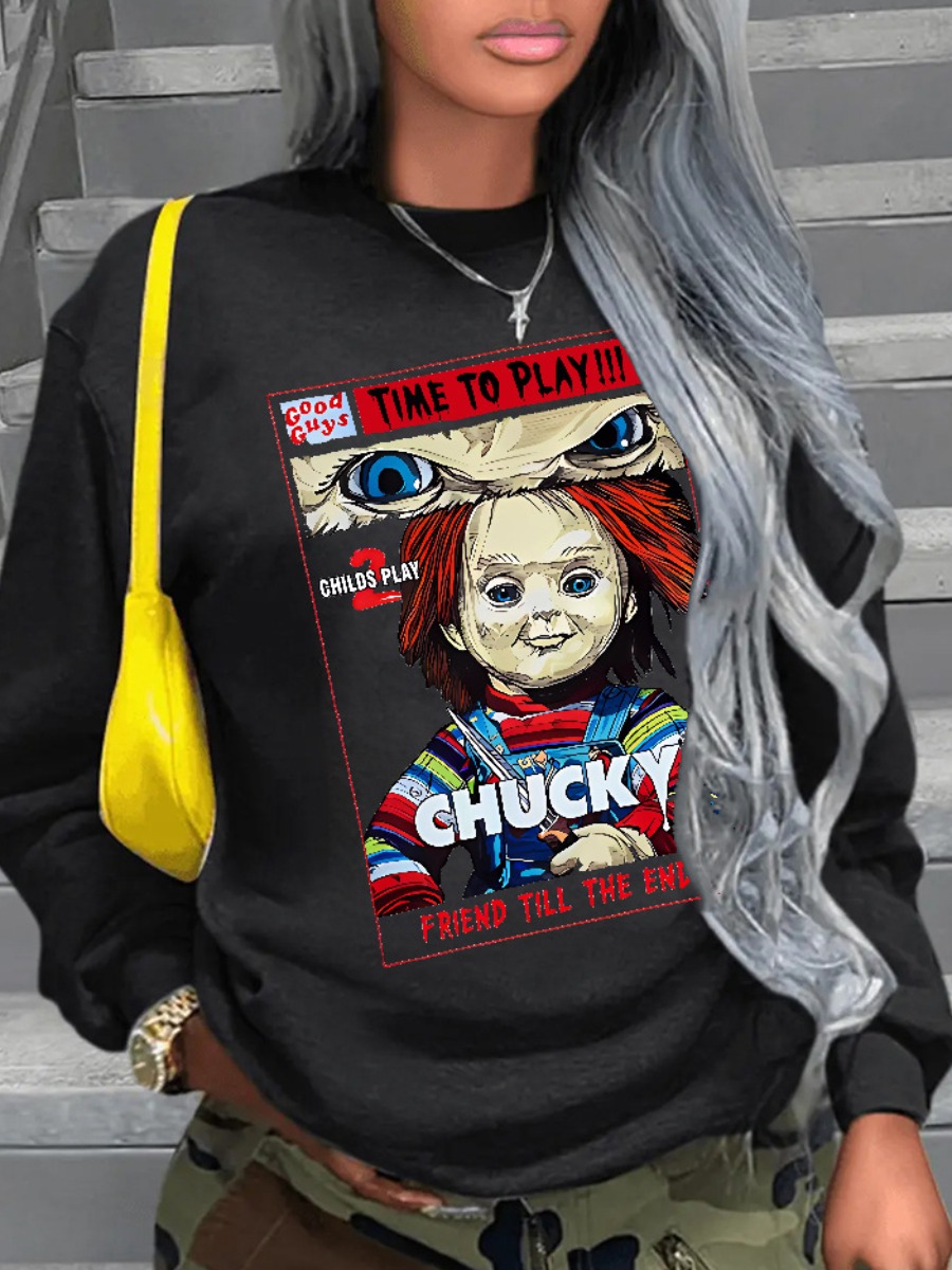 LW Figure Letter Print Sweatshirt