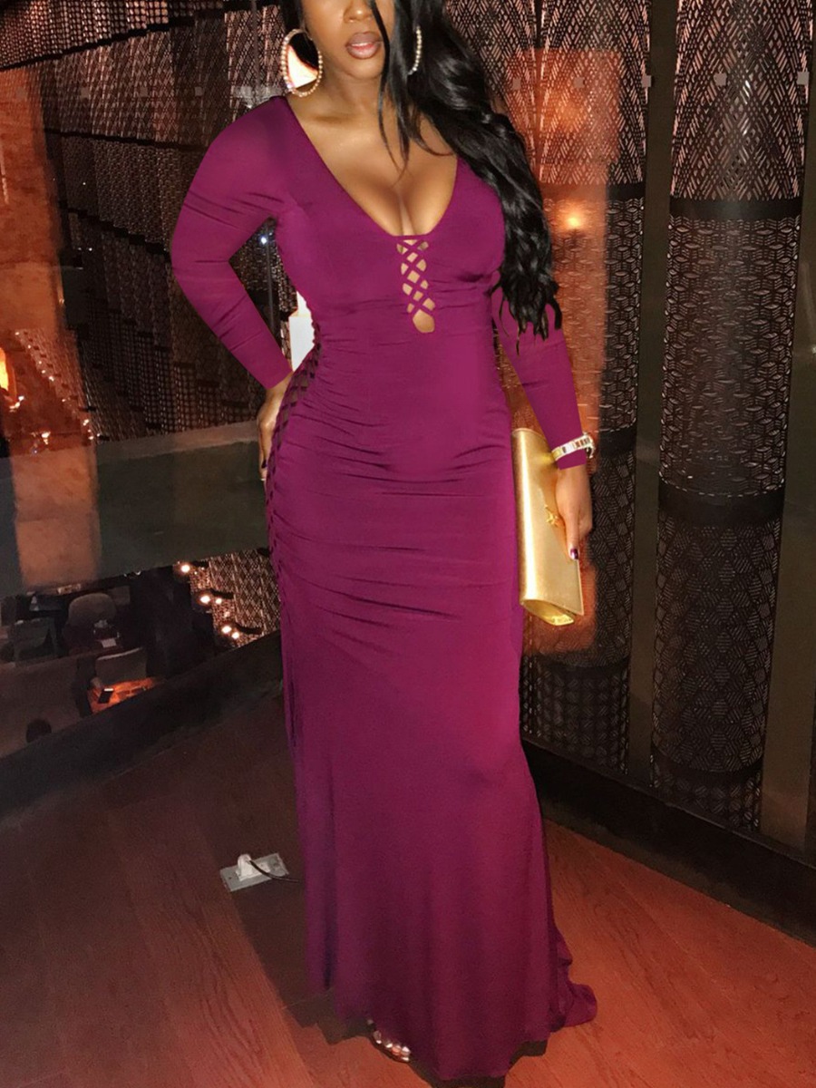 LW BASICS Backless Cut Out Bodycon Dress