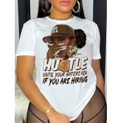 LW Plus Size Figure Letter Print T-shirt