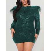 LW Plus Size Off The Shoulder Sequined Bodycon Dre