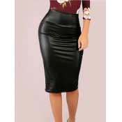 LW Plus Size High Waist Faux Leather Skirt