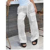 LW Mid Waist Drawstring Pocket Design Pants