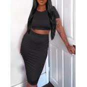 LW SXY Crop Top High Waist Skinny Skirt Set