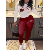 LW Letter Print Skinny Pants Set